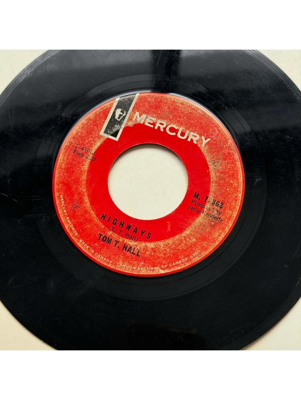 Tom T. Hall - Ballad of Forty Dollars/Highways 45rpm VG+ R31